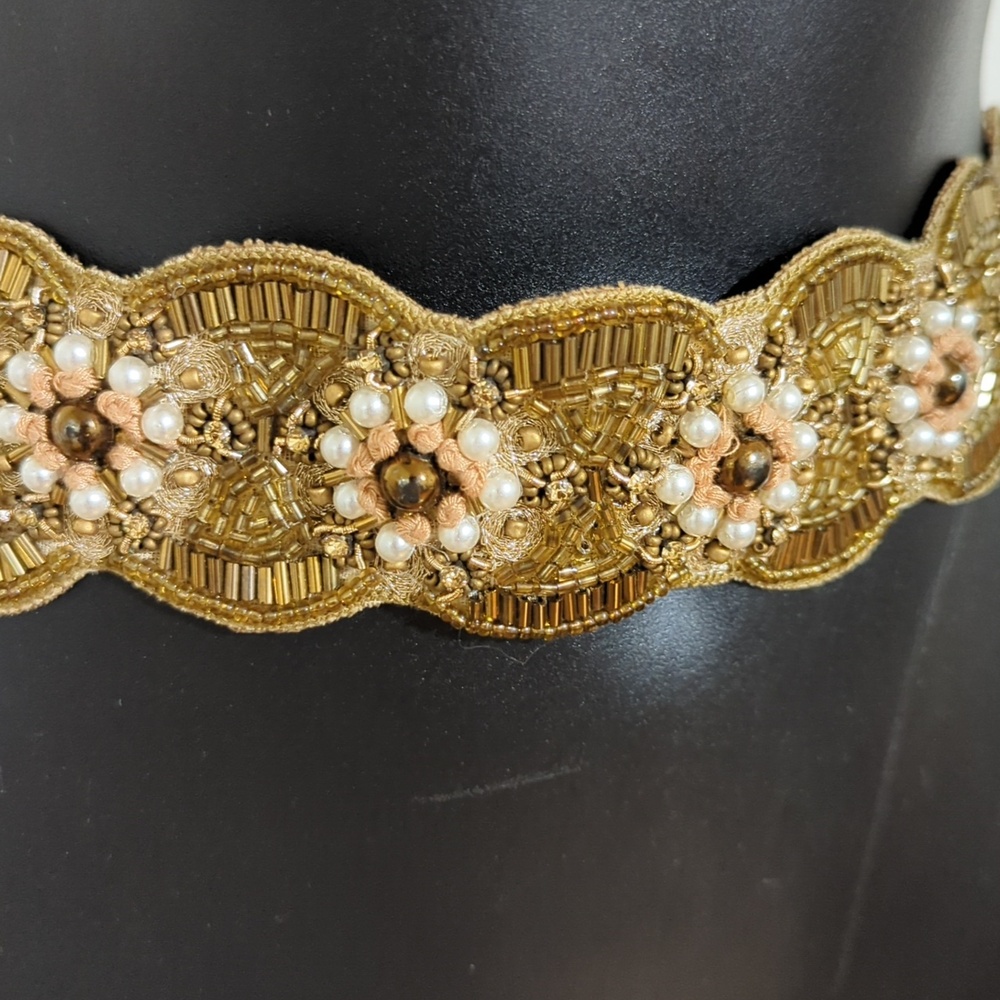 Anthropologie Beaded Stretch Belt - Picture 2 of 6